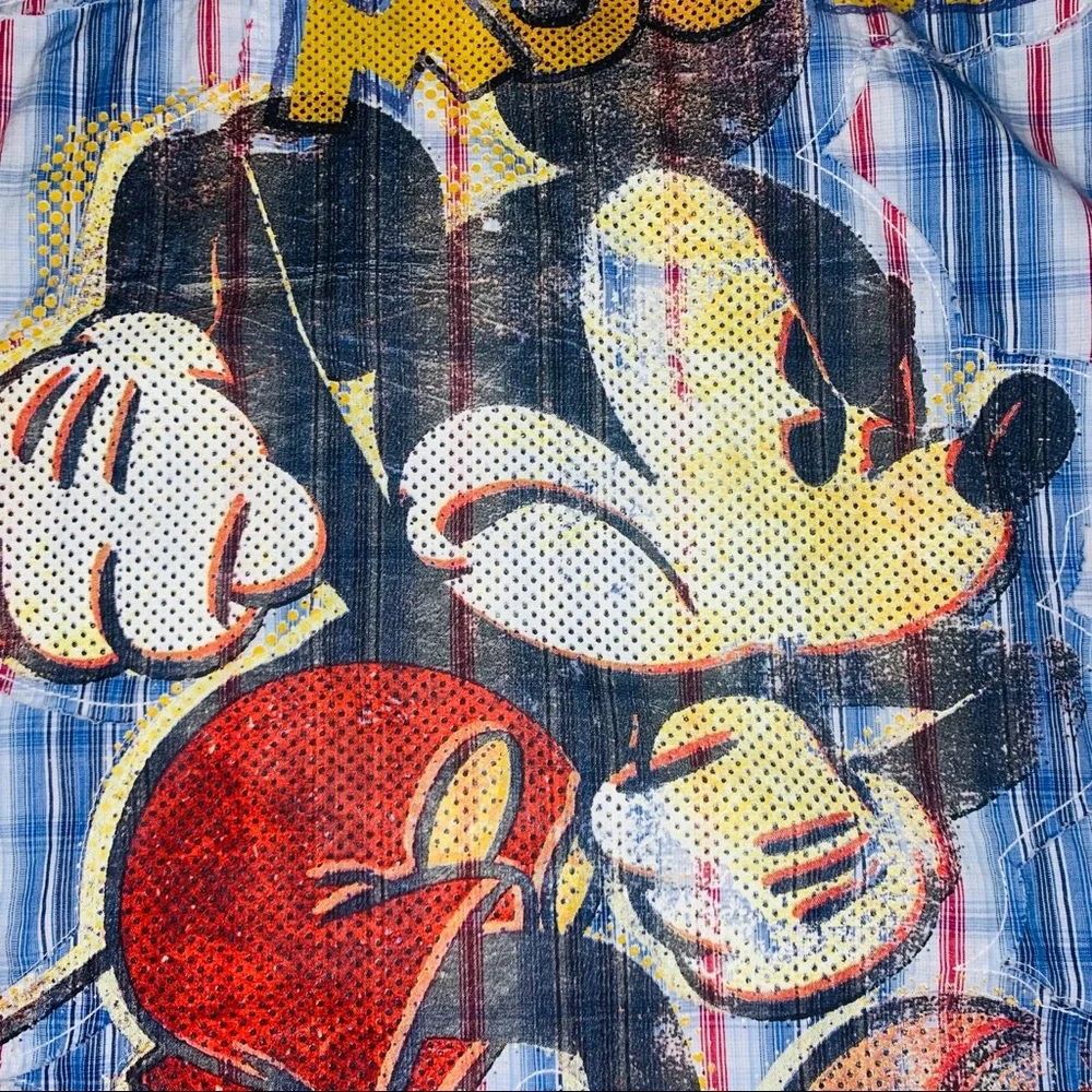 Vtg DISNEY Exclusive MICKEY‎ MOUSE Plaid